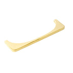 Mitchell Hardware Supply Bridge Pull in polished brass finish - a solid metal cabinet pull for kitchen and bathroom