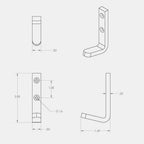 Single Hook – Wall Hook for Coats, Bags & Towels