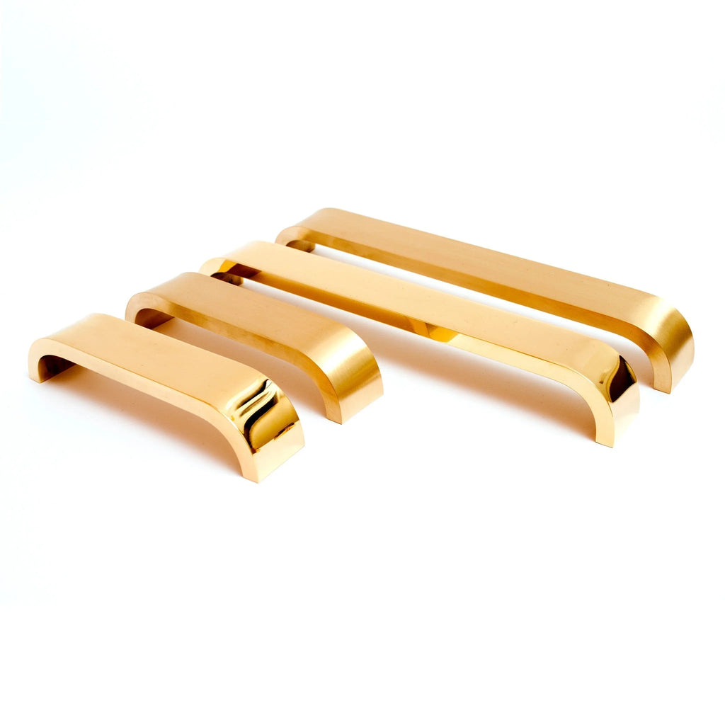 Curve Handle – Solid Brass & Stainless Steel Cabinet Pull