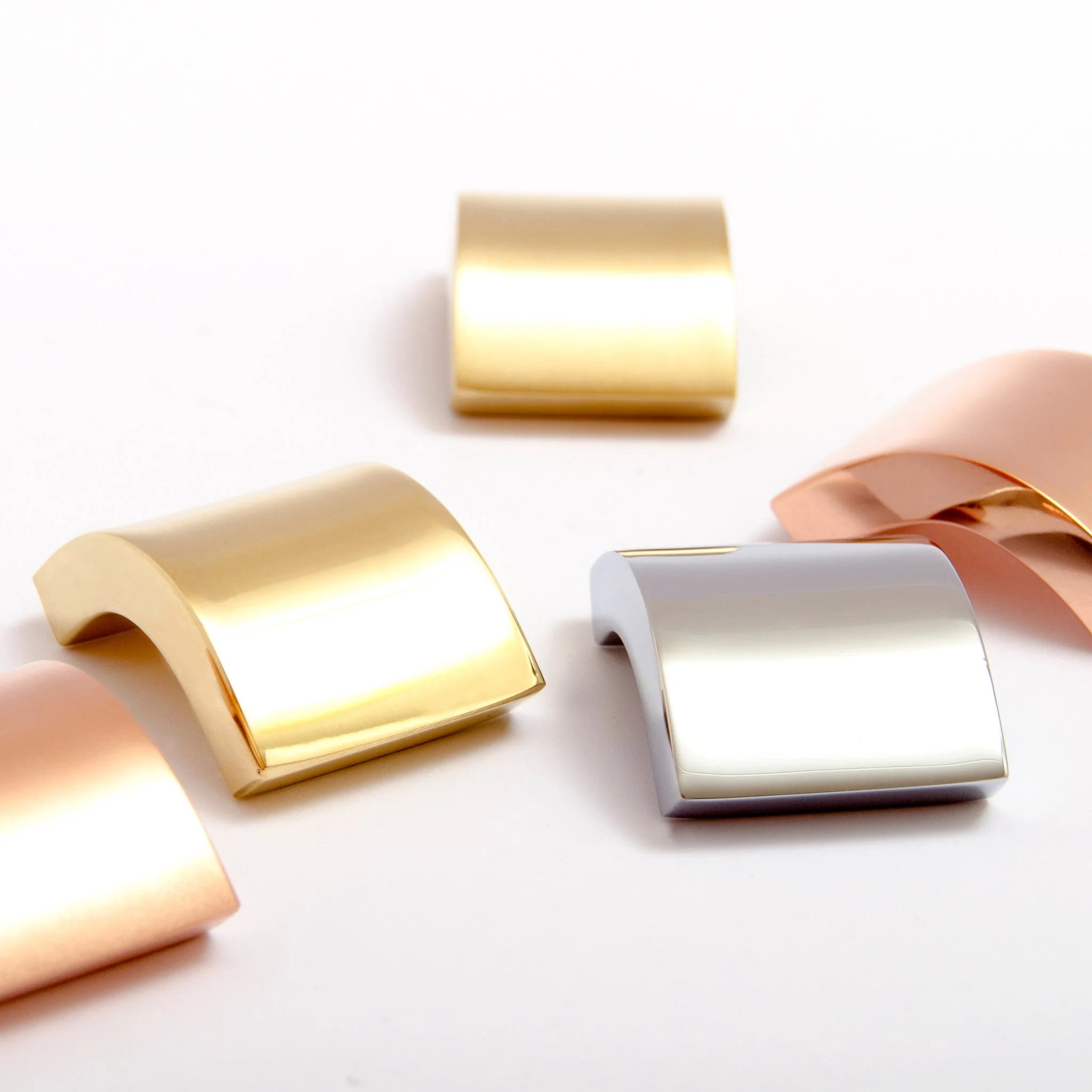 Curve Handle – Solid Brass & Stainless Steel Cabinet Pull