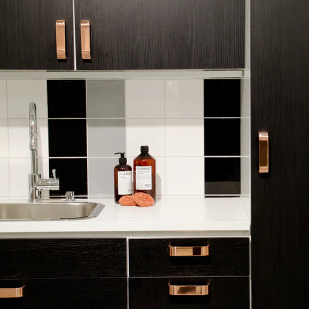 Curve Handle – Solid Brass & Stainless Steel Cabinet Pull