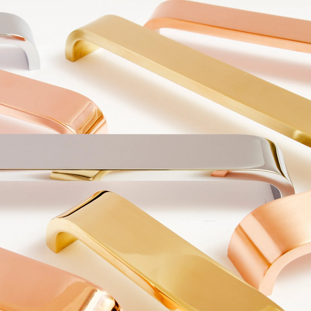 Curve Handle – Solid Brass & Stainless Steel Cabinet Pull