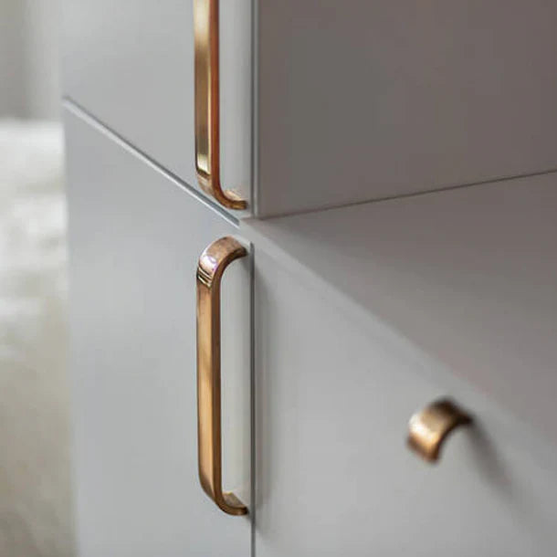 Curve Handle – Solid Brass & Stainless Steel Cabinet Pull