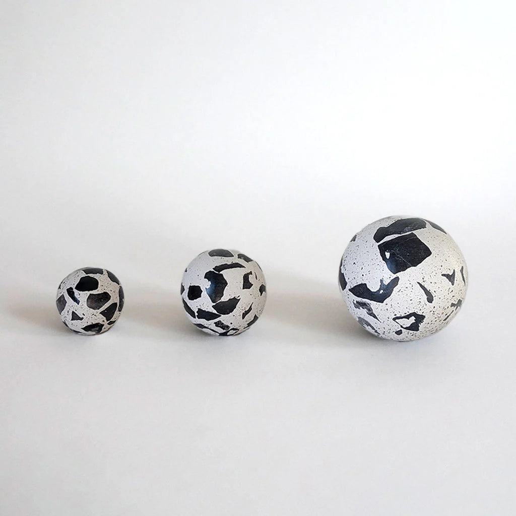 Mitchell Hardware Supply Demenico Sphere Knobs in Terrazzo Concrete