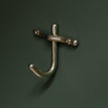 Mitchell Hardware Supply Luma Hook in unlacquered satin brass finish for wall mounting