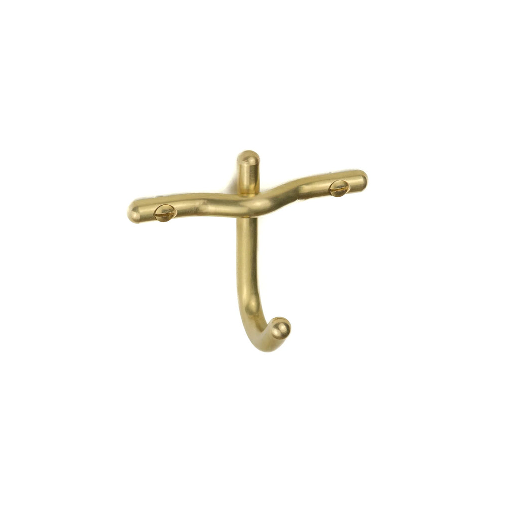 Wall Hook - Unlacquered Satin Brass