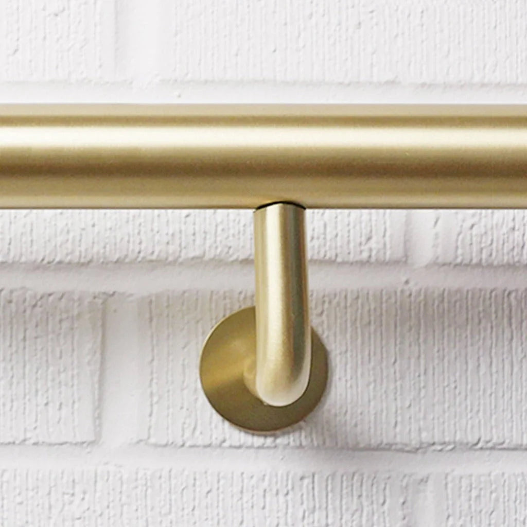 Handrail Bracket Wall Mount - Brass & Stainless Steel Options