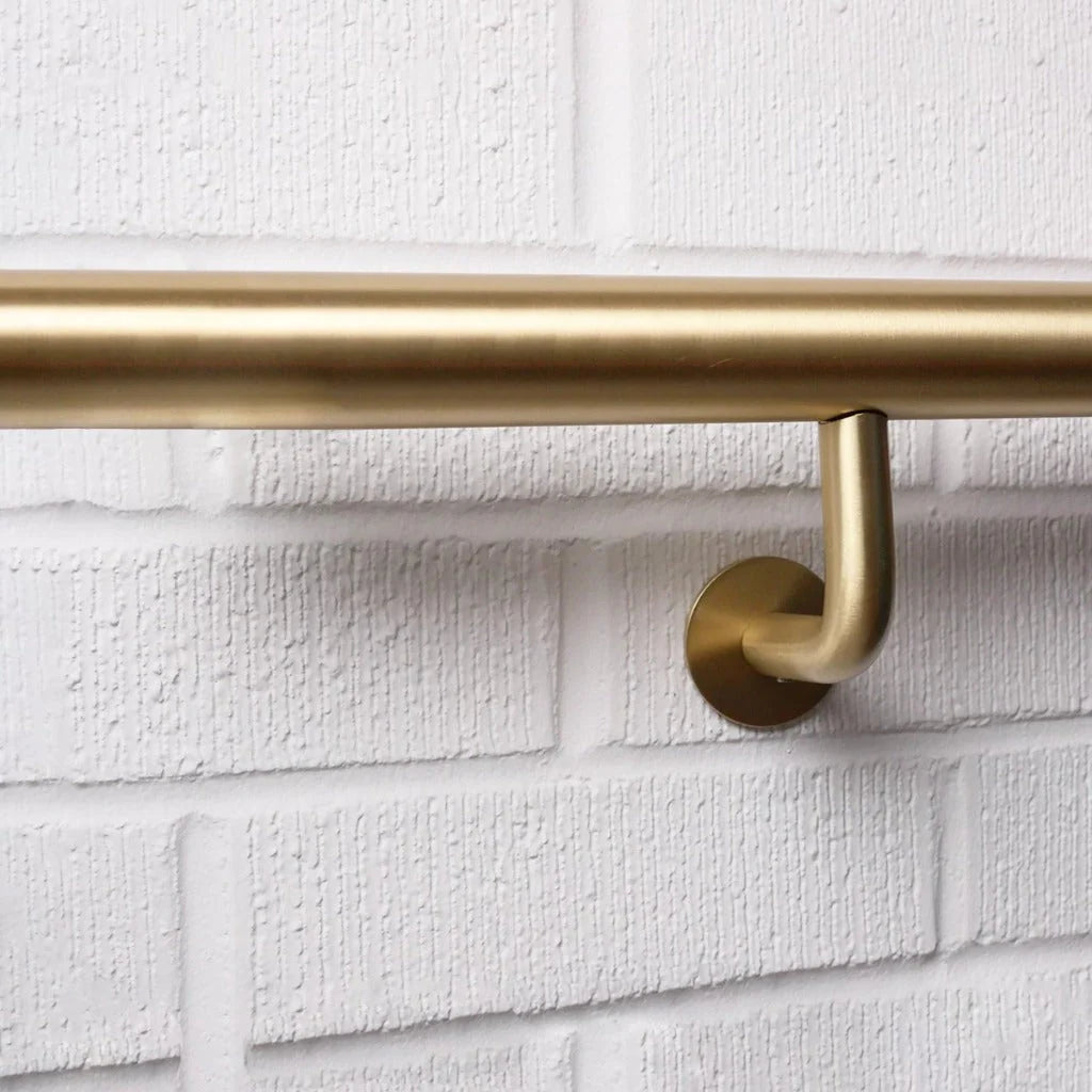 Handrail Bracket Wall Mount - Brass & Stainless Steel Options